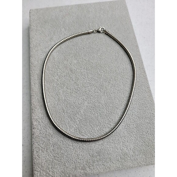 Vintage 925 Italy Sterling Silver Snake Chain Necklace Size 16 Inches Tested - Picture 14 of 16